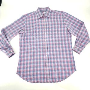 Etro Italian Button Down Plaid Shirt Size 42